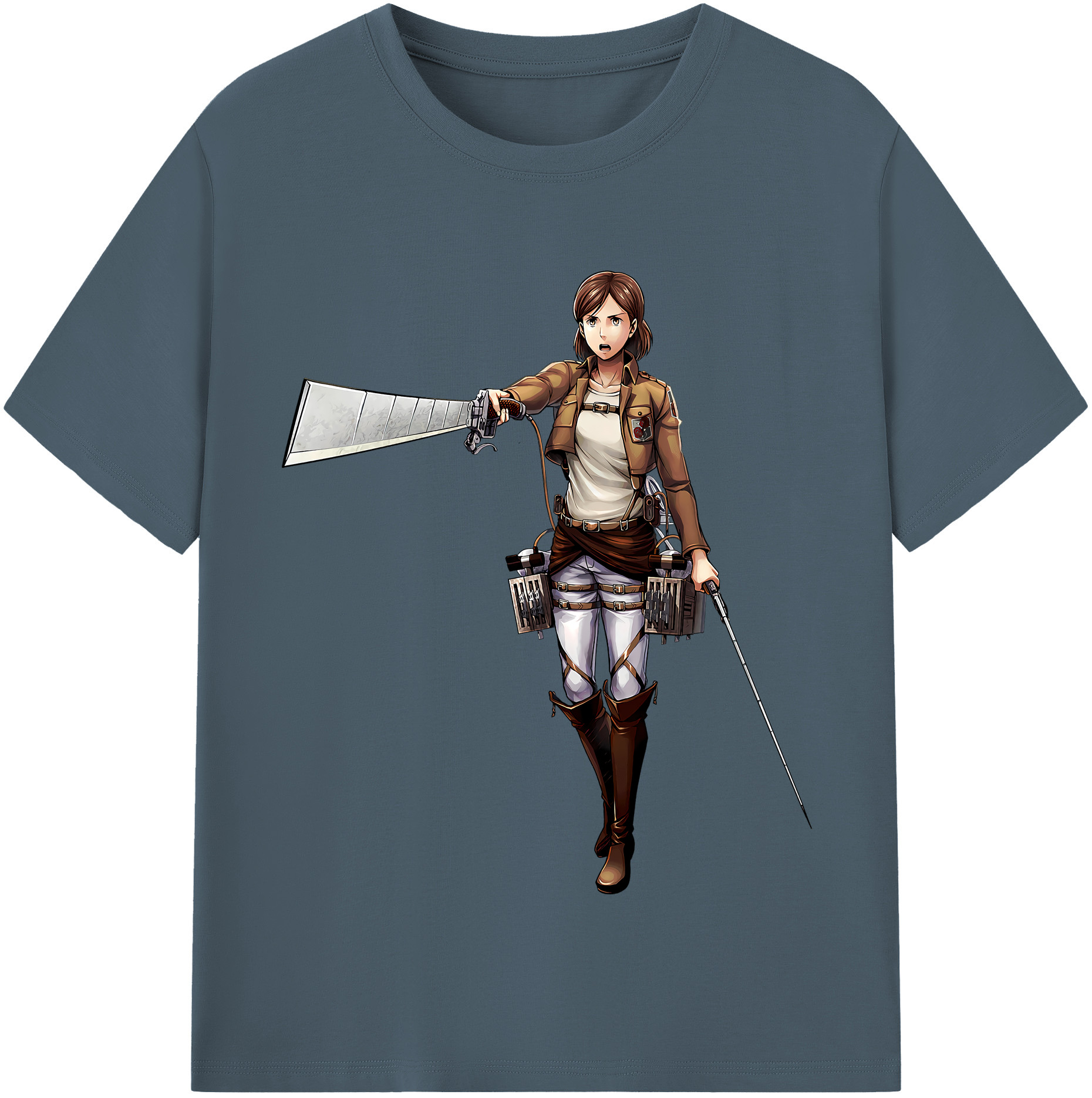 （画像用） 進撃の巨人 Attack on Titan 綿100％半袖Tシャツ（フロントプリント）